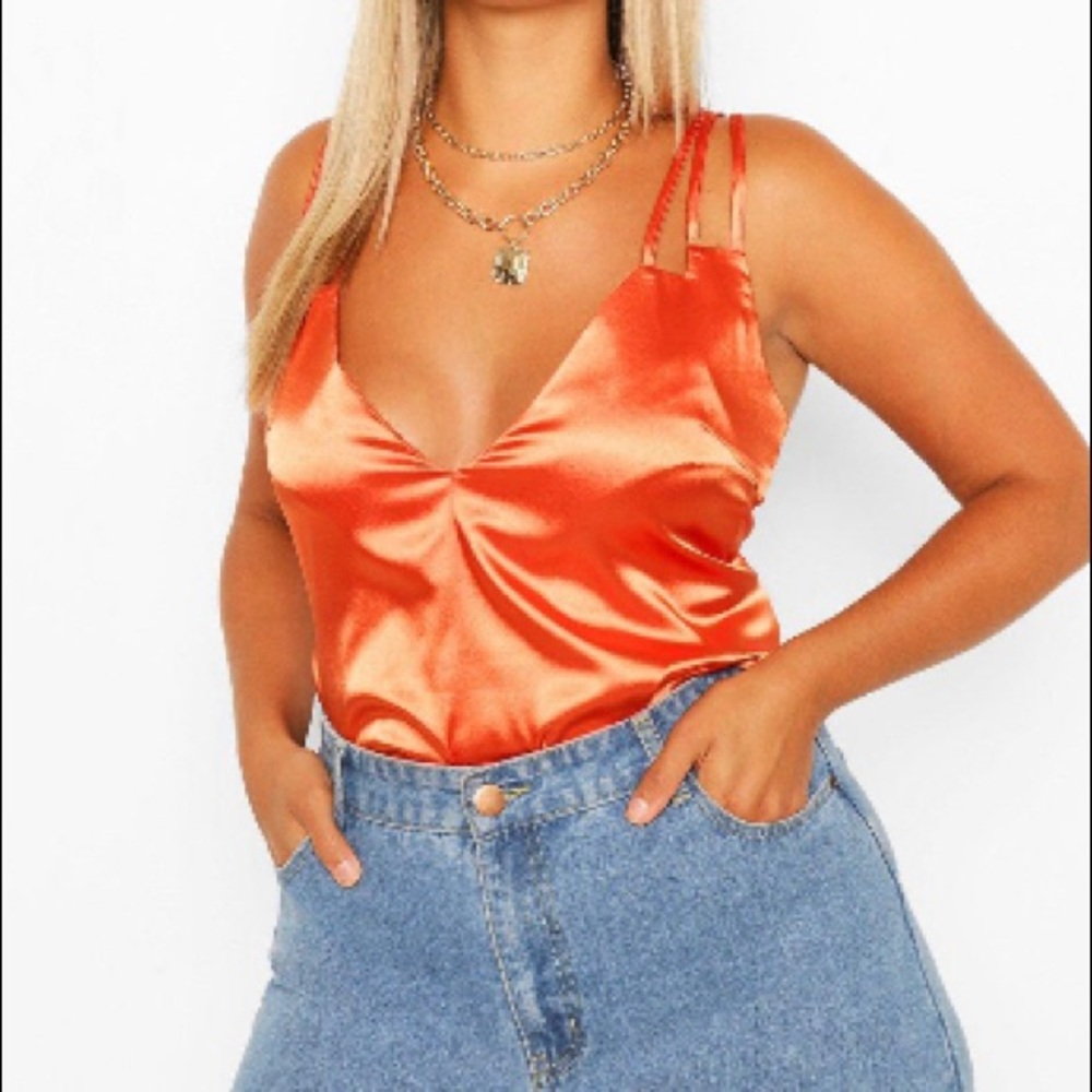 Plus Multi strap plunge cami